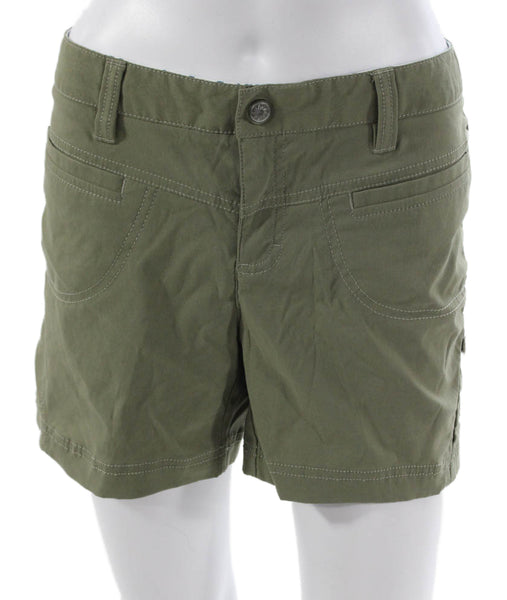 Athleta Womens Athletic Nylon Zip Shorts Size 6
