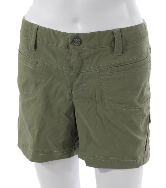 Athleta Womens Athletic Nylon Zip Shorts Size 6