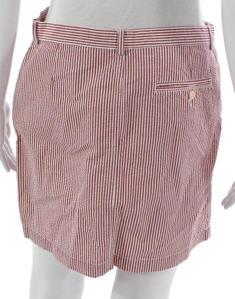 Ralph Lauren Sport Women Straight Pencil Striped Cotton Short Skirt Size 6