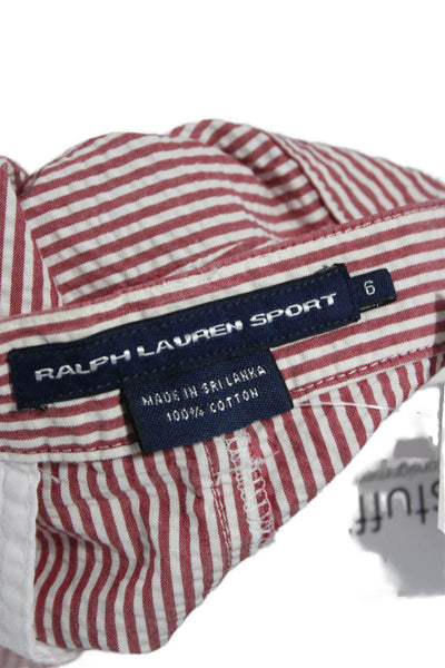 Ralph Lauren Sport Women Straight Pencil Striped Cotton Short Skirt Size 6