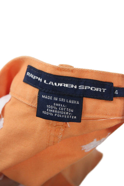 Ralph Lauren Sport Womens Straight Pencil Skirt Orange Button Short Size 4