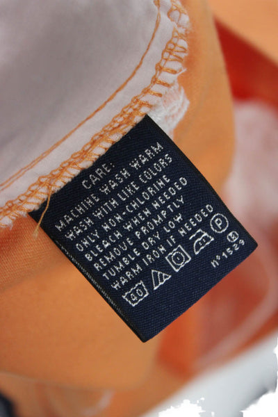 Ralph Lauren Sport Womens Straight Pencil Skirt Orange Button Short Size 4