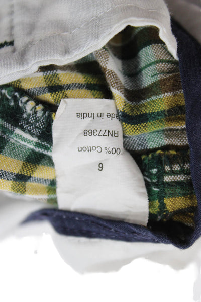 J Crew Women Multicolor Plaid Cotton Mini Skirt Button Short Summer Size 6