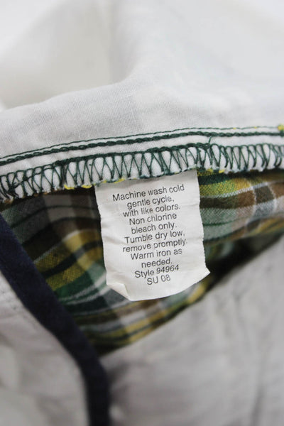 J Crew Women Multicolor Plaid Cotton Mini Skirt Button Short Summer Size 6