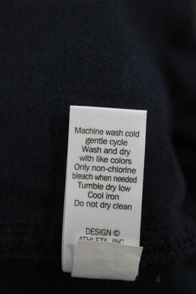 Athleta Womens Cargo Skirt Blue Organic Cotton Button Short Size 6