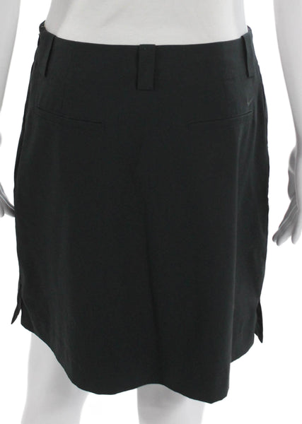 Nike Golf Womens Athletic Short Skirt Black Polyester Zip Size 4 Petite