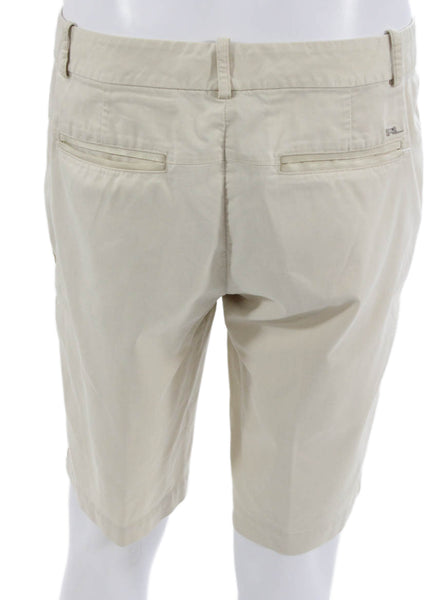 Polo Golf Ralph Lauren Womens Chino Shorts Beige 60% Cotton Size 6