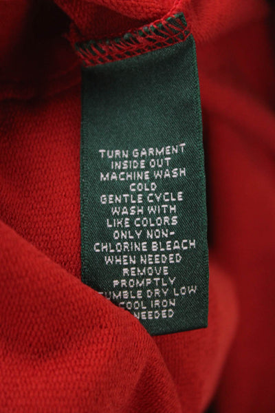 LRL Lauren Active Ralph Lauren Women Sleeveless Red Cotton Zip Vest Size M
