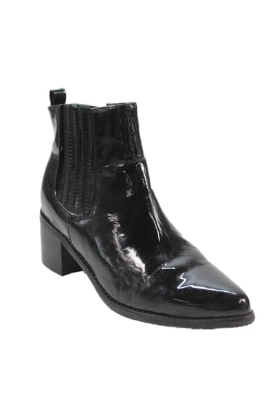 Blondo Womens Patent Leather Pointed Toe Ankle Boots Size 7.5