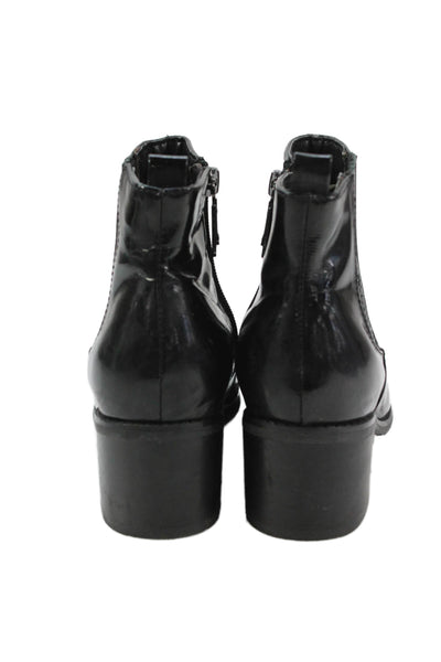 Blondo Womens Patent Leather Pointed Toe Ankle Boots Size 7.5