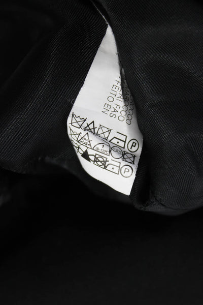 Zara Womens Basic Jacket Black Long Sleeve Button Polyester Size M