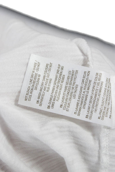 Boden Women White Cotton T-Shirt Dress Short Sleeve Round Neck Size 4