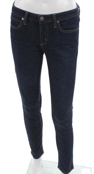 Theory Womens Skinny Jeans Blue High Rise Cotton Blend Size 26