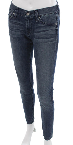 7 For All Mankind Womens Skinny Jeans Blue Size 26