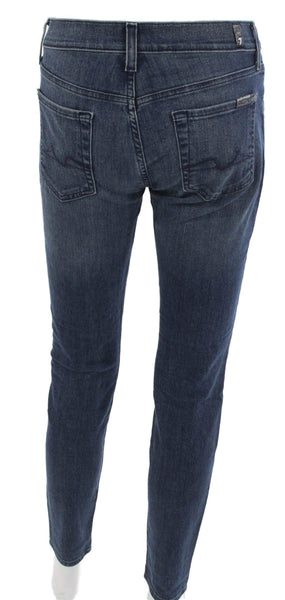 7 For All Mankind Womens Skinny Jeans Blue Size 26