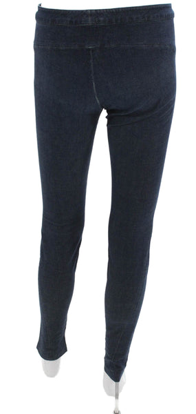 Vince Women Jeggings Blue High Rise Button Cotton Blend Inseam 30 Size 2