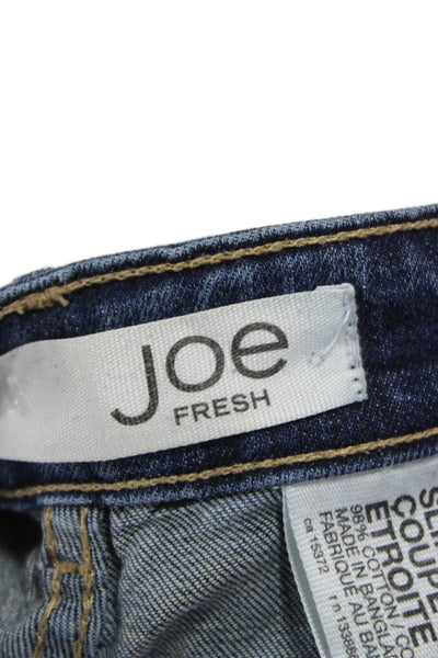 Joe Fresh Women Skinny Jeans Blue High Rise Cotton Inseam 30 Size 0
