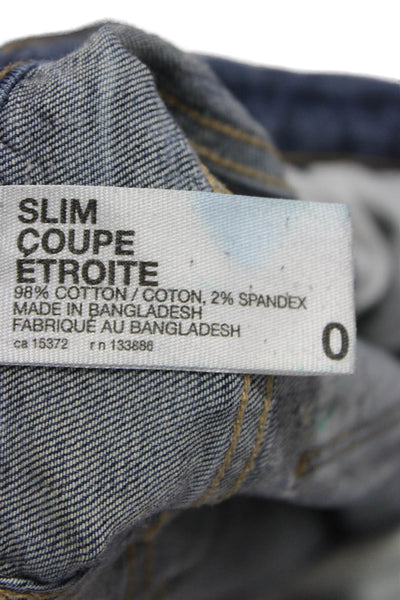 Joe Fresh Women Skinny Jeans Blue High Rise Cotton Inseam 30 Size 0