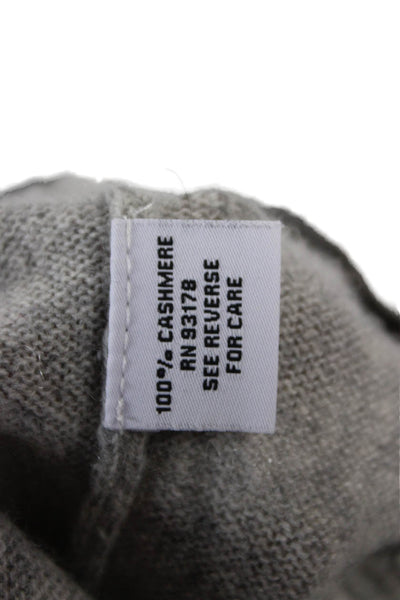 The Cashmere Project Womens Cashmere Full Zip Star Hoodie Gray Size S