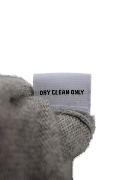The Cashmere Project Womens Cashmere Full Zip Star Hoodie Gray Size S