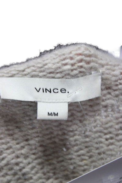 Vince Women Cashmere Crew Neck Pullover Sweater Gray Size M