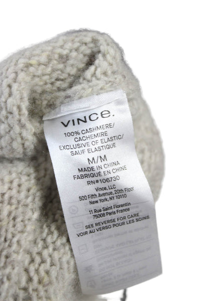 Vince Women Cashmere Crew Neck Pullover Sweater Gray Size M