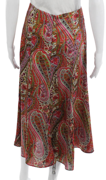 Zara Women Maxi Skirt Multicolor Paisley Polyester Blend Size S