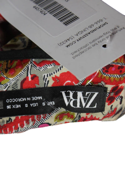 Zara Women Maxi Skirt Multicolor Paisley Polyester Blend Size S