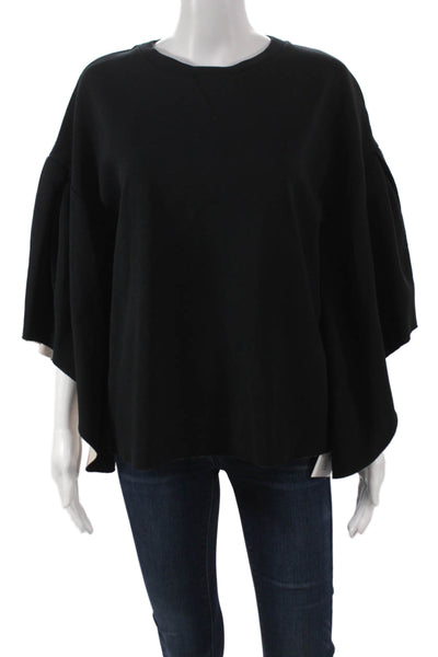 Ted Baker London Womens Pullover Black Crew Neck 3/4 Sleeve Size 2