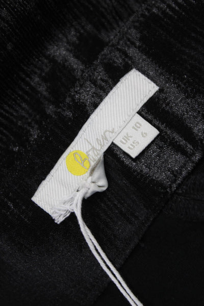 Boden Womens Black Viscose Dress Pants Zip Closure Size 6