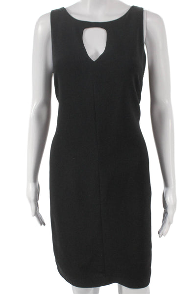 Rachel Roy Women Sheath Dress Black V-Neck Sleeveless Knee Length Size 8