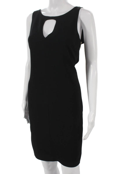 Rachel Roy Women Sheath Dress Black V-Neck Sleeveless Knee Length Size 8