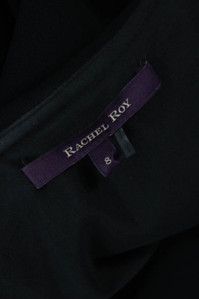 Rachel Roy Women Sheath Dress Black V-Neck Sleeveless Knee Length Size 8