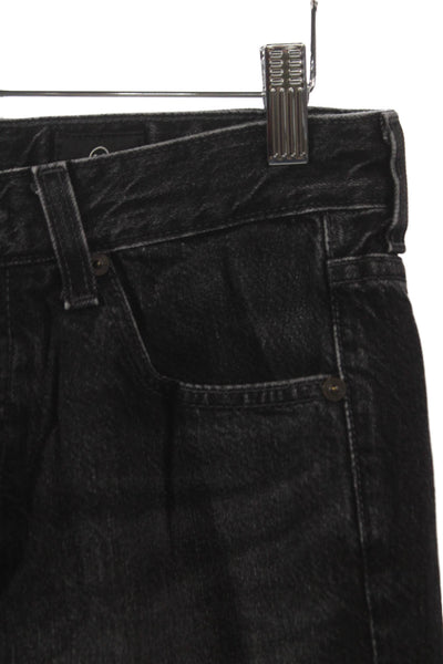 AG Adriano Goldschmied Women Straight Jeans Black Cotton High Rise Size 27