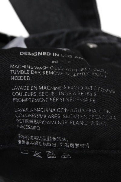 AG Adriano Goldschmied Women Straight Jeans Black Cotton High Rise Size 27