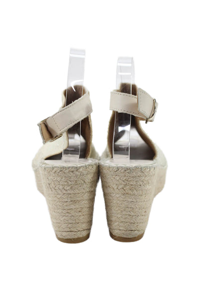 Andre Assous Womens Slingbacks Espadrille Wedge Sandals White Size 41 11