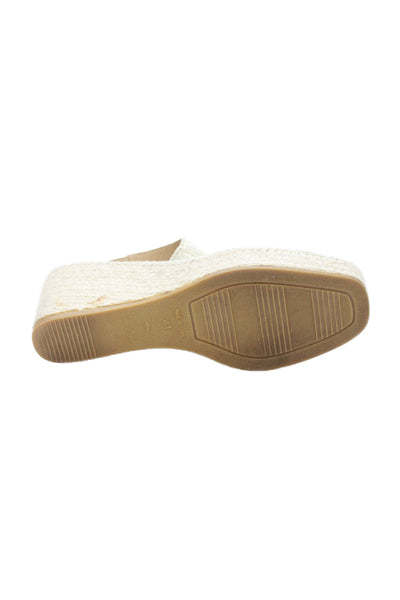 Andre Assous Womens Slingbacks Espadrille Wedge Sandals White Size 41 11
