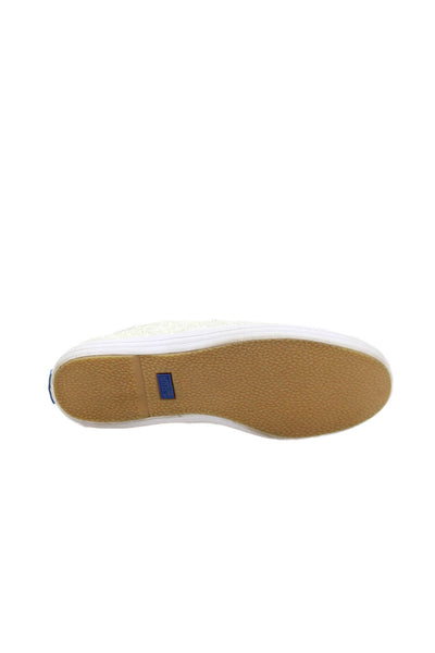Keds x Kate Spade Womens Sequined Low Top Sneakers White Size 7.5
