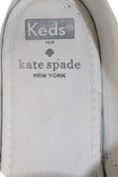 Keds x Kate Spade Womens Sequined Low Top Sneakers White Size 7.5