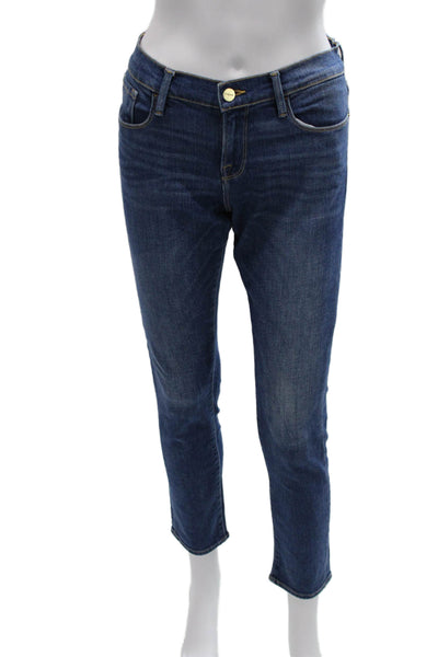 Frame Denim Womens Ankle Jeans Blue Low Rise Cotton Size 26