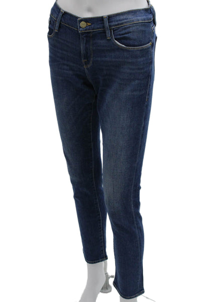 Frame Denim Womens Ankle Jeans Blue Low Rise Cotton Size 26