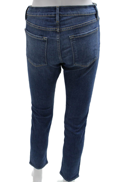 Frame Denim Womens Ankle Jeans Blue Low Rise Cotton Size 26