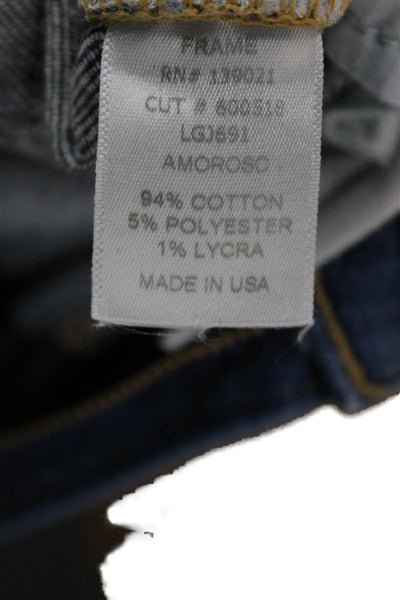 Frame Denim Womens Ankle Jeans Blue Low Rise Cotton Size 26