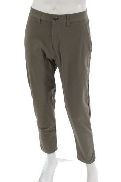 Lululemon Mens Chino Pants Green Button Size S