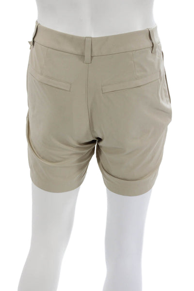 Lululemon Mens Athletic Beige Polyester Zip Shorts Size 30