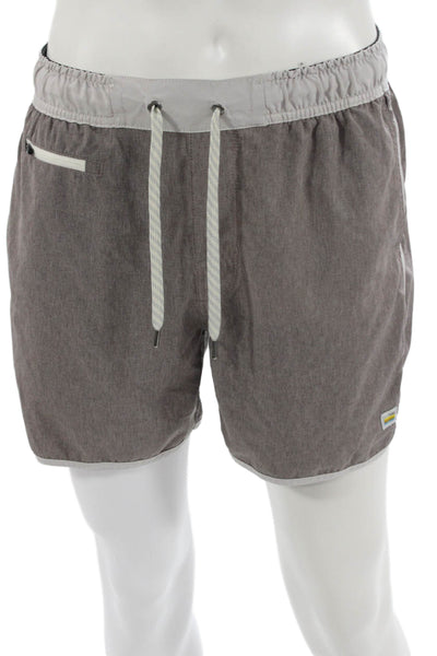 Vuori Mens Casual Shorts Gray Polyester Size S