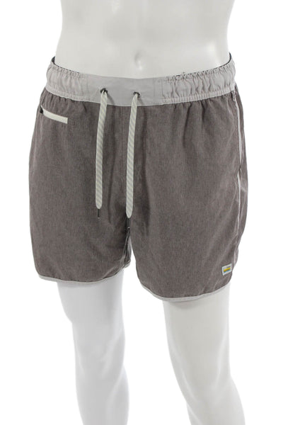 Vuori Mens Casual Shorts Gray Polyester Size S