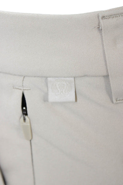 Lululemon Mens Athletic Shorts Beige Polyester Blend Zip Size S