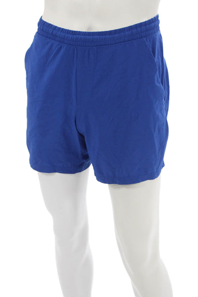 Lululemon Mens Athletic Shorts Blue Drawstring Polyester Blend Size XS