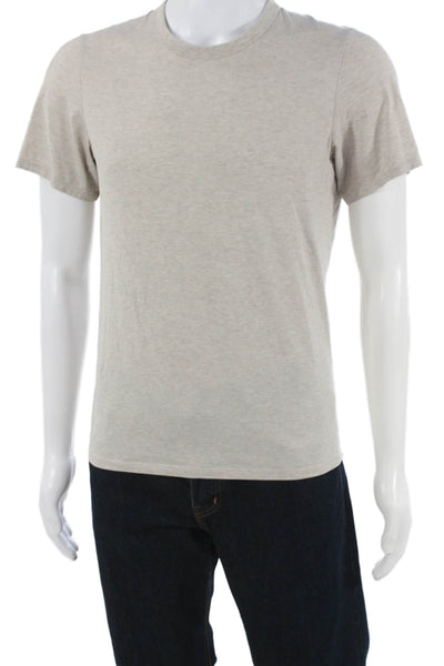 Lululemon Mens Basic Gray Polyester Blend Crew Neck T-Shirt Size S